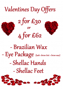 valentines day beauty salon special offer